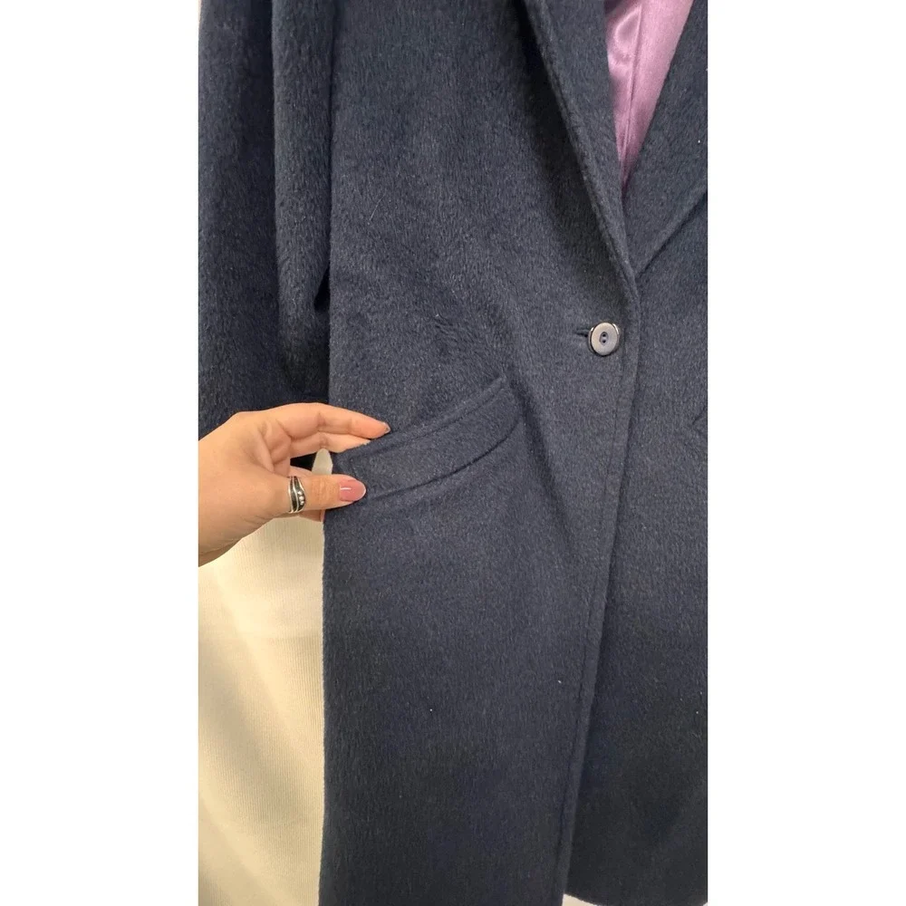 Navy Longline Duster Coat‎ Women’s Size M/L 44” Maxi Minimalist Jacket